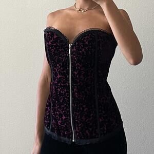 Burgundy and Black Corset
